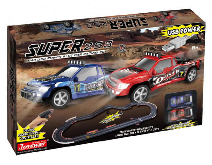 Bilbana Super 253 skala 1/43 USB 446cm* i gruppen Katalog / Fabrikat / J / Joysway / Bilbanor hos Minicars Hobby Distribution AB (JW2253)