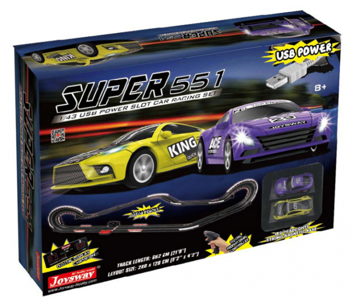 Bilbana Superior 551 Skala 1/43 USB 662cm* i gruppen Katalog / Fabrikat / J / Joysway / Bilbanor hos Minicars Hobby Distribution AB (JW2551)