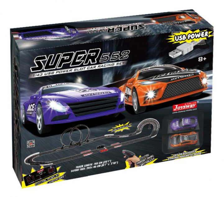 Bilbana Superior 552 skala 1/43 USB 765cm* utgått i gruppen Katalog / Fabrikat / J / Joysway / Bilbanor hos Minicars Hobby Distribution AB (JW2552)