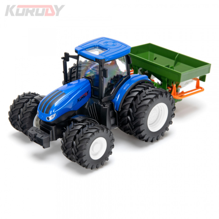 Traktor med dubbla hjul och gödselspridare RC RTR 1:24 i gruppen Katalog / Fabrikat / K / Korody / Korody RC Traktorer hos Minicars Hobby Distribution AB (KO6635HB)