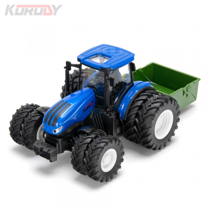 Traktor med dubbla hjul och tiltskopa RC RTR 1:24 i gruppen Katalog / Fabrikat / K / Korody / Korody RC Traktorer hos Minicars Hobby Distribution AB (KO6640HB)