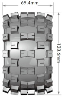 Däck & Fälg MT-MCROSS 1/10 Soft (Lös 12, 14 & 17mm Hex) (2)