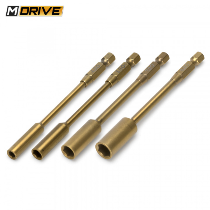 Power Tool Bits Set Mutter 4, 5.5, 7 & 8mm i gruppen Katalog / Fabrikat / M / M-Drive / Elverktyg m. Tillbehör hos Minicars Hobby Distribution AB (MD10100)