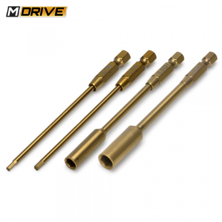 Power Tool Bits Set Insex 2+2.5 & Mutter 5.5+7mm i gruppen Katalog / Fabrikat / M / M-Drive / Elverktyg m. Tillbehör hos Minicars Hobby Distribution AB (MD10200)