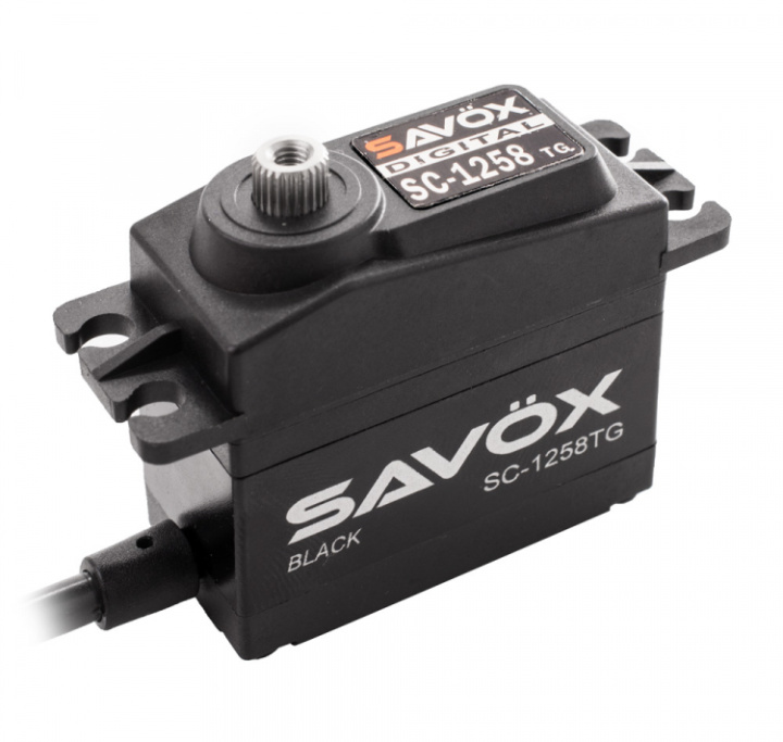 SC-1258TG Servo 12Kg 0,08s Coreless Black Edition* i gruppen Katalog / Fabrikat / S / Savöx / Servo hos Minicars Hobby Distribution AB (SAV-SC1258TGBE)