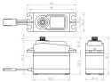 SC-1258TG Servo 12Kg 0,08s Coreless Black Edition*