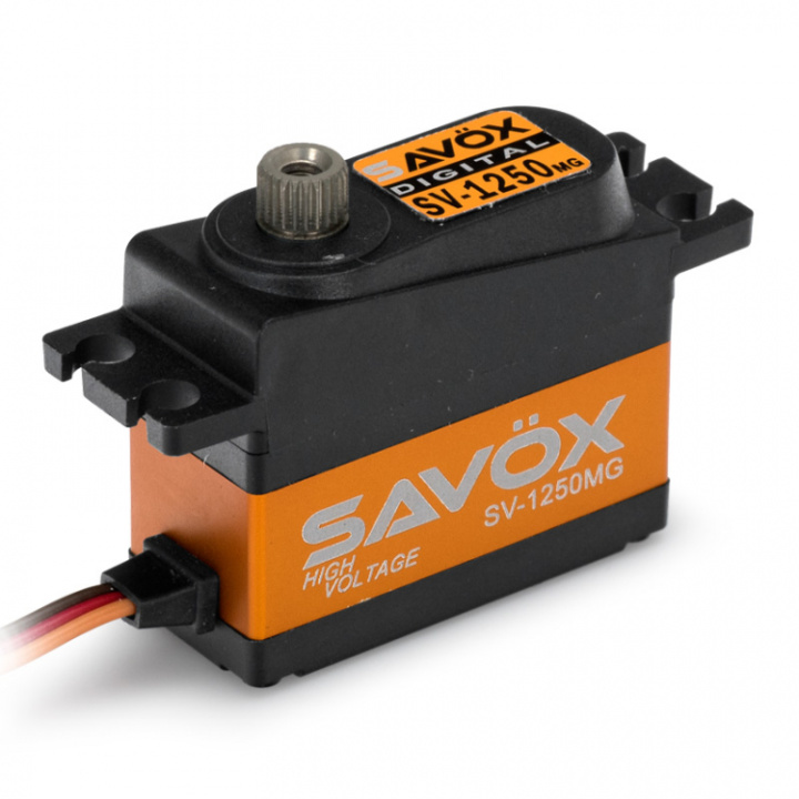 SV-1250MG Servo 8Kg 0,095s HV Alu Coreless Metalldrev Mini* i gruppen Katalog / Fabrikat / S / Savöx / Servo hos Minicars Hobby Distribution AB (SAV-SV1250MG)