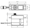 SV-1260MG Servo 12Kg 0,055s HV Alu Coreless Metalldrev Mini*