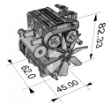 FS-L200AC 2-Cyl Metanolmotor 4-Takt Byggsats