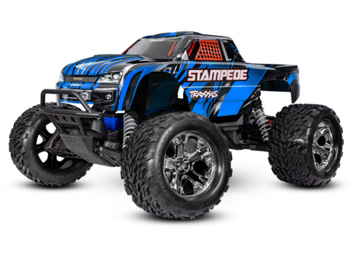 Stampede 2WD 1/10 RTR TQ EHD Blå USB-C - Med Batteri/Laddare i gruppen Katalog / Fabrikat / T / Traxxas / Modeller hos Minicars Hobby Distribution AB (TRX36254-8-BLUE)