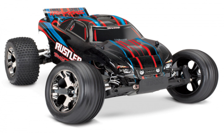 Rustler VXL 2WD 1/10 RTR TQi TSM Röd - Utan Batt/Ladd* UTGÅ i gruppen Katalog / Övrigt / Kyrkogård hos Minicars Hobby Distribution AB (TRX37076-4-RED)