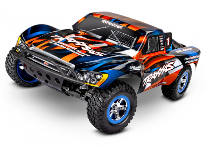 Slash 2WD 1/10 RTR TQ Orange Clipless USB - Med Batteri/Laddare* i gruppen Katalog / Fabrikat / T / Traxxas / Modeller hos Minicars Hobby Distribution AB (TRX58034-8-ORNG)