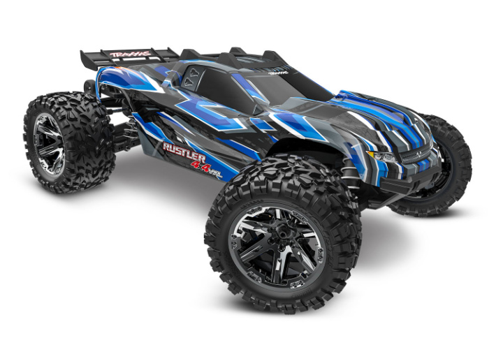 Rustler 4x4 VXL 1/10 RTR TQi TSM EHD Blå i gruppen Katalog / Fabrikat / T / Traxxas / Modeller hos Minicars Hobby Distribution AB (TRX67376-4-BLUE)