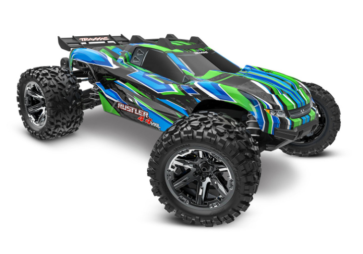 Rustler 4x4 VXL 1/10 RTR TQi TSM EHD Grön i gruppen Katalog / Fabrikat / T / Traxxas / Modeller hos Minicars Hobby Distribution AB (TRX67376-4-GRN)