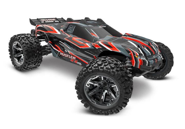 Rustler 4x4 VXL 1/10 RTR TQi TSM EHD Röd i gruppen Katalog / Fabrikat / T / Traxxas / Modeller hos Minicars Hobby Distribution AB (TRX67376-4-RED)