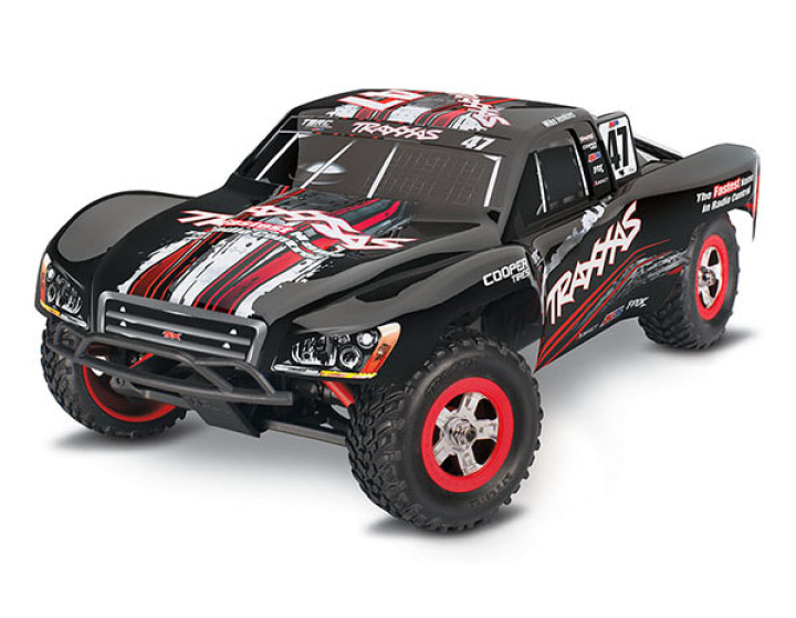 Slash 4x4 1/16 RTR TQ Svart - Med Batt/Laddare* i gruppen Katalog / Fabrikat / T / Traxxas / Modeller hos Minicars Hobby Distribution AB (TRX70054-1-BLK)