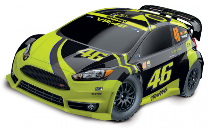 Ford Fiesta ST VR46 Rally 1/10 4WD RTR TQ med Batt & Ladd* i gruppen Katalog / Övrigt / Kyrkogård hos Minicars Hobby Distribution AB (TRX74064-1)