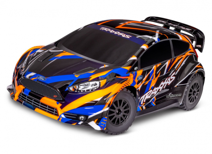 Ford Fiesta Rally 1/10 VXL 4WD RTR TQ Orange i gruppen Katalog / Fabrikat / T / Traxxas / Modeller hos Minicars Hobby Distribution AB (TRX74276-4-ORNG)