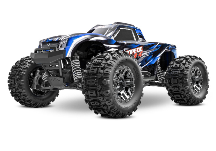 Stampede 4x4 VXL HD 1/10 RTR TQi TSM Blå i gruppen Katalog / Fabrikat / T / Traxxas / Modeller hos Minicars Hobby Distribution AB (TRX90376-4-BLUE)