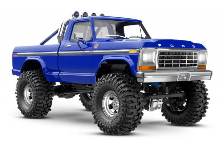 TRX-4M Ford F-150 High Trail RTR Blå - 2S LiPo/USB Laddare i gruppen Katalog / Fabrikat / T / Traxxas / Modeller hos Minicars Hobby Distribution AB (TRX97044-1-BLUE)