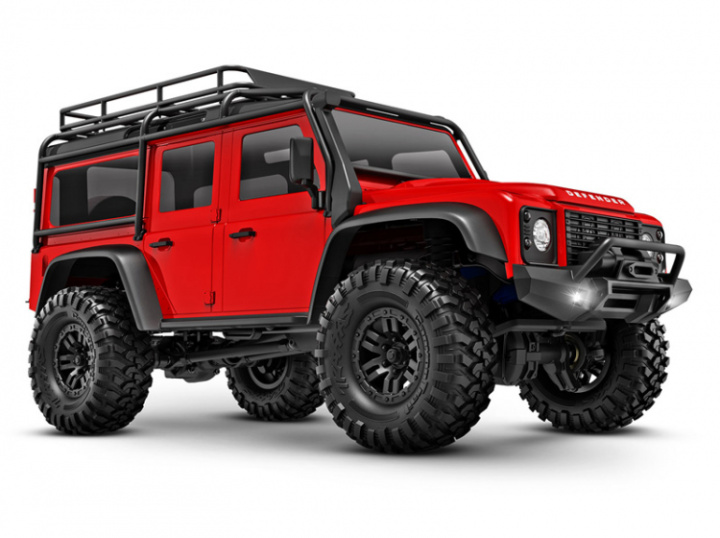 TRX-4M 1/18 Land Rover Defender Crawler Röd RTR - 2S LiPo/USB Laddare i gruppen Katalog / Fabrikat / T / Traxxas / Modeller hos Minicars Hobby Distribution AB (TRX97054-1-RED)