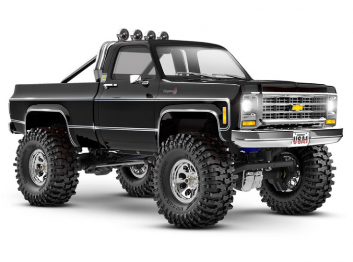 TRX-4M Chevrolet K-10 High Trail RTR Svart - 2S LiPo/USB Laddare i gruppen Katalog / Fabrikat / T / Traxxas / Modeller hos Minicars Hobby Distribution AB (TRX97064-1-BLK)