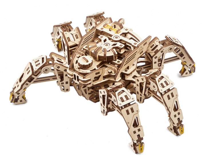 Ugears Hexapod Explorer i gruppen Katalog / Bygghobby / Byggsatser Trä & Metall / Träbyggsatser Mekaniska hos Minicars Hobby Distribution AB (UG70158)