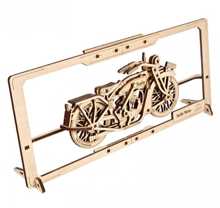 Ugears Indie Moto 2.5D Puzzle* i gruppen Katalog / Bygghobby / Byggsatser Trä & Metall / Träbyggsatser Mekaniska hos Minicars Hobby Distribution AB (UG70194)