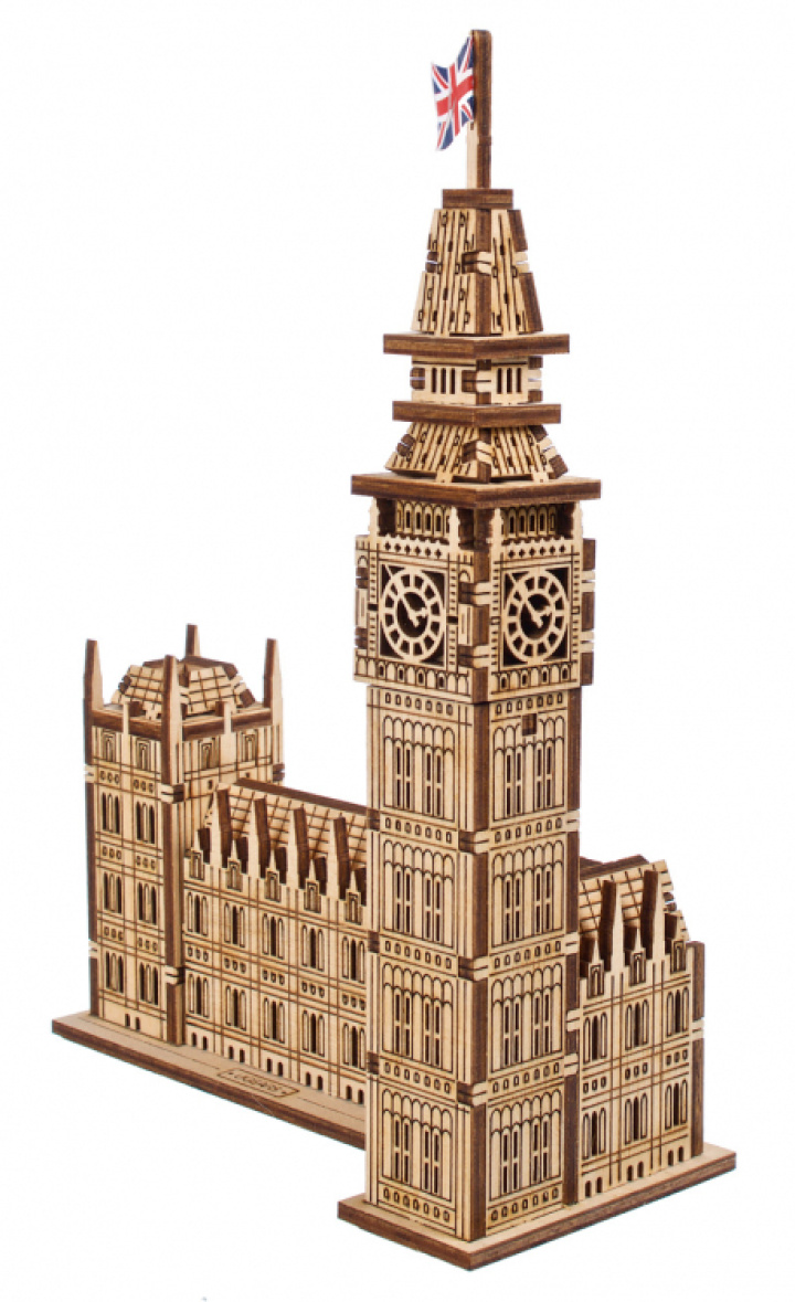 Ugears Big Ben i gruppen Katalog / Bygghobby / Byggsatser Trä & Metall / Träbyggsatser Mekaniska hos Minicars Hobby Distribution AB (UG70250)