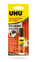 UHU Super Glue Pipette 3g Blister