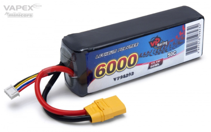 Li-Po Batteri 3S 11,1V 6000mAh 50C XT90-Kontakt i gruppen Katalog / Tillbehör & Delar / Batterier & Tillb. hos Minicars Hobby Distribution AB (VP98232)