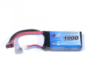 Li-Po Batteri 3S 11,1V 1000mAh 25C T-Kontakt