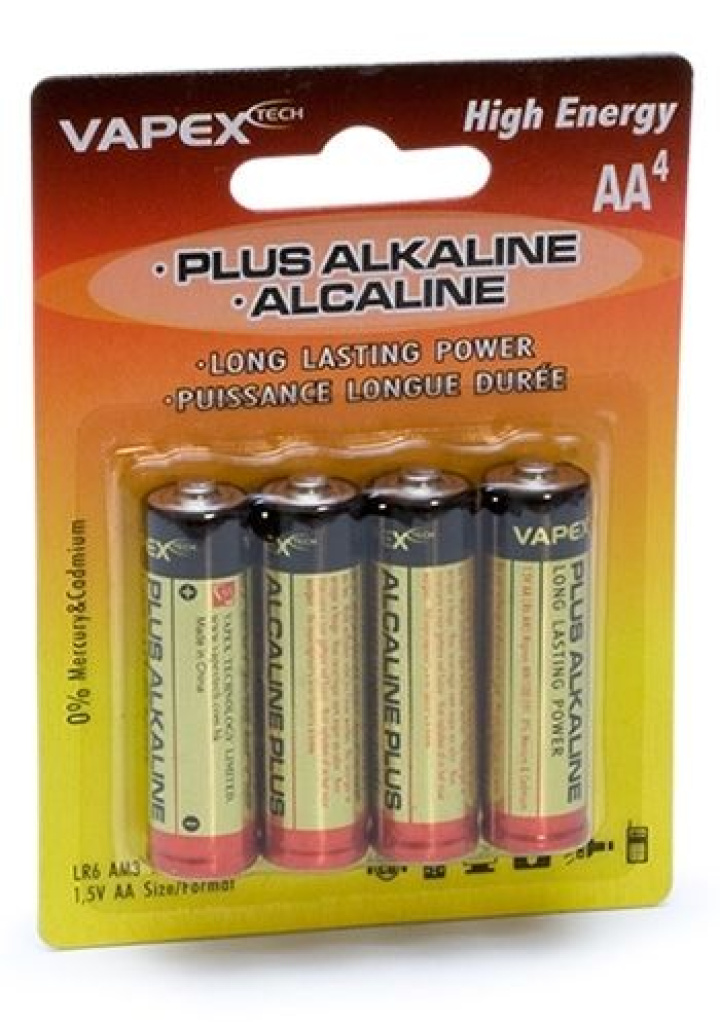 Alkaline Plus Batterier AA (4) i gruppen Katalog / Fabrikat / V/W / Vapex / Konsument Batterier hos Minicars Hobby Distribution AB (VPLUS4AA)